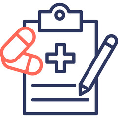Obraz premium Prescription line color icon