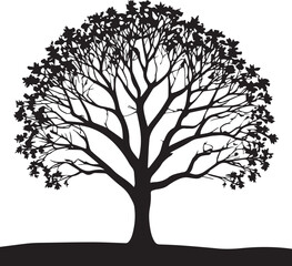 Obraz premium Tree silhouette Vector | Minimalist & Trendy Tree Silhouette Design | Unique & Stylish Tree Artwork for Vector design