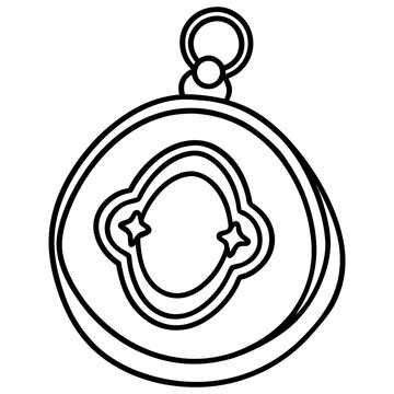 black and white pendant charm clip art preview