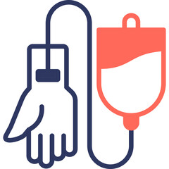 Blood Transfusion mixed color icon
