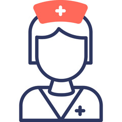 Nurse mixed color icon