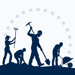 silhouettes of people