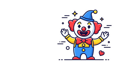 Fototapeta premium Clown smile Vector Icons Set – Hand Drawn Cartoon Emoticons Pack, Laughing Faces, ROFL Reactions, Humor Stickers Collection, Social Chat Symbols