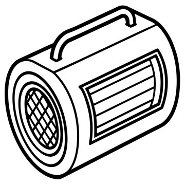 black and white air blower clip art preview