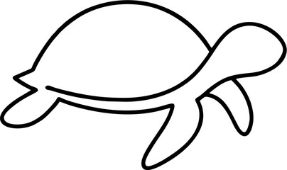 Creative modern turtle logo in vector outline, unique minimalist animal design, ideal for sustainable product branding and corporate identity.