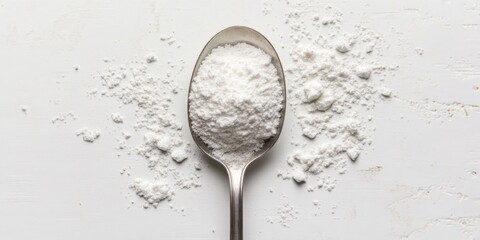 Focused Presentation of a Single Isolated Measuring Spoon Filled with Standard Ingredients