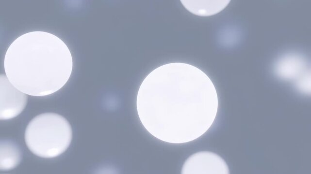 Moving Spheres with Glowing Lights
