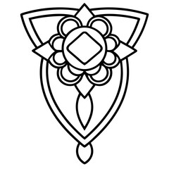 Brooch jeweler vector