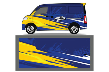 Sporty racing big van wrap car wrap livery design foe universal medium van vector eps ready print printable file EPS 10 © Ka Rang
