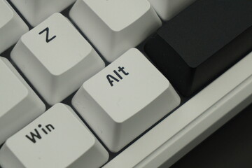 The alt key on a mechanical keyboard is white