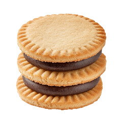 Delicious cho te filled cookies stacked in tempting arrangement, showcasing golden brown exterior and rich, dark filling. Perfect for dessert lovers