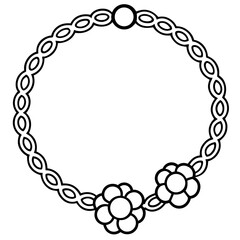 Charm bracelet  line art vector