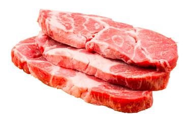 raw meat isolated on white