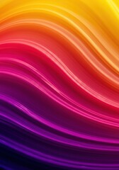 Obraz premium Abstract background with wavy lines and vibrant colors from yellow to purple.