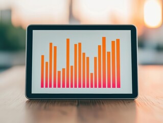 medical research and clinical trial biostatistics. Tablet screen displaying biostatistical trial metrics confidence intervals, risk ratios
