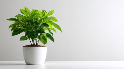 a potted plant with lush green leaves