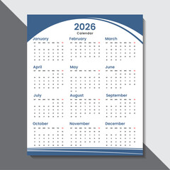 Simple & Modern wall calendar Design