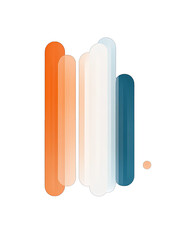 Obraz premium Abstract graphic design; three vertical, overlapping shapes with gradient colors