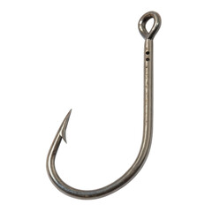  Fishing hook isolated on a white background, perfect for showcasing fishing gear and equipment