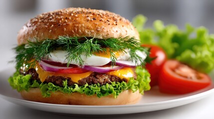 a delicious gourmet burger