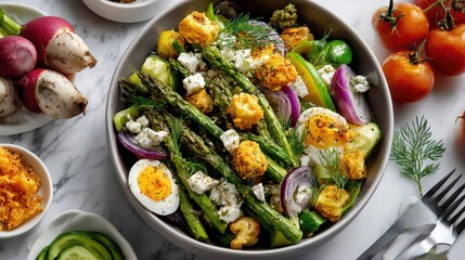 a colorful salad bowl filled with fresh vegetables