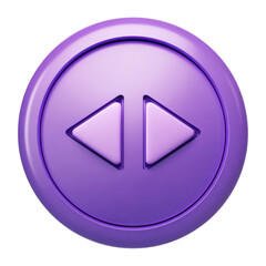 The glossy round button with a slightly raised edge has two directional triangles pointing in different directions, a transparent background