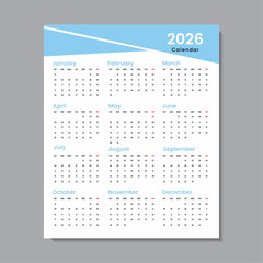 Minimalist Professional wall calendar Template