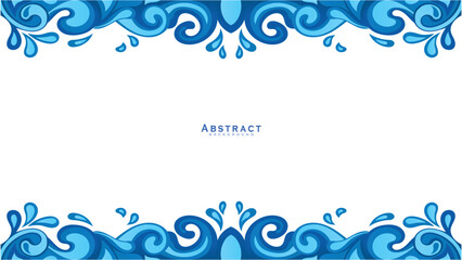 Abstract blue gradient fluid wave background vector with geometric shapes. Modern futuristic background. Can be used for landing page, book cover, brochure, flyer, magazine, any branding, banner, head