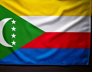 Obraz premium national flag of Union of the Comoros, in the original size,colours and proportions