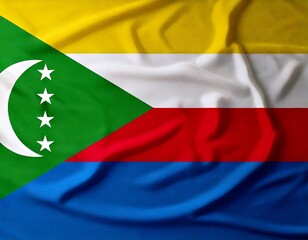 Obraz premium national flag of Union of the Comoros, in the original size,colours and proportions
