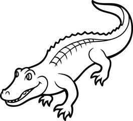 Fototapeta premium vector illustration of a crocodile