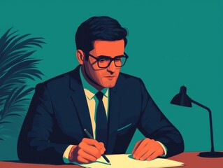 accountant meeting with audit review and consulting. Isometric illustration of accountant providing audit recommendations to company