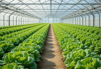 Vegetable garden in greenhouse