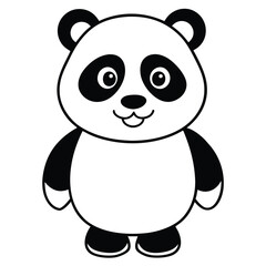Obraz premium Panda Bear Clipart Isolated as a Cute Vector Character