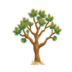 Desert Tree Vector &ndash; Joshua Tree Style Illustration for Arid Landscape and Nature Design