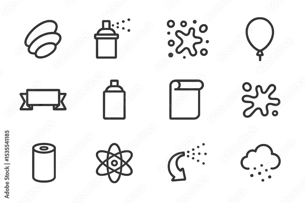 Poster Creative elements representing artistic expression and fun activities for various occasions