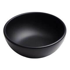 sleek black bowl with smooth surface, perfect for serving or decoration. Its minimalist design adds elegance to any table setting or kitchen decor