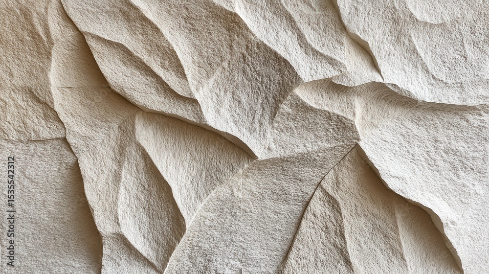Poster stone wall revealing geometric pattern, displaying textural details and architectural complexity, se