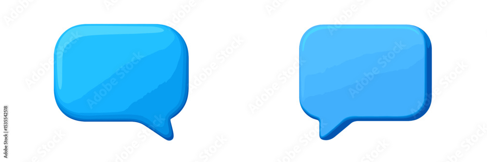 Poster Colorful speech bubbles represent communication, conversation, and interaction in digital formats across various platforms