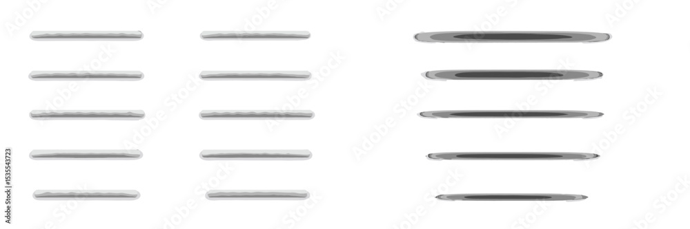 Poster Multiple shades of parallel lines displayed in varying lengths and depths created through monochromatic shading techniques