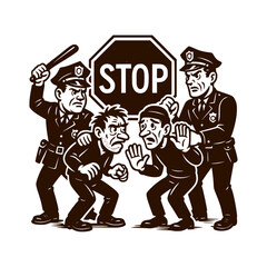 Police illustration vector art