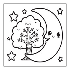 Dreaming Tree Coloring Pages For Kids