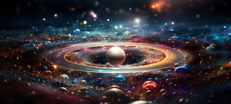 alaxy version of planetary circulation World,ai generative