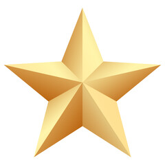 Fototapeta premium An illustration of a golden star shape isolated on a white background