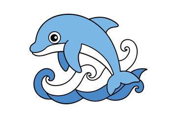 Fototapeta premium Dolphin vector illustration