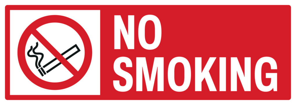 prohibition safety signs v2 uppercase text_no smoking landscape size 1/2 a4,a3,a2,a1	 
