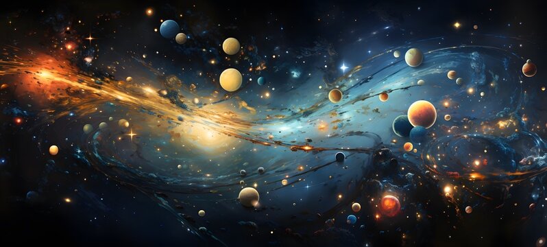 alaxy version of planetary circulation World,ai generative