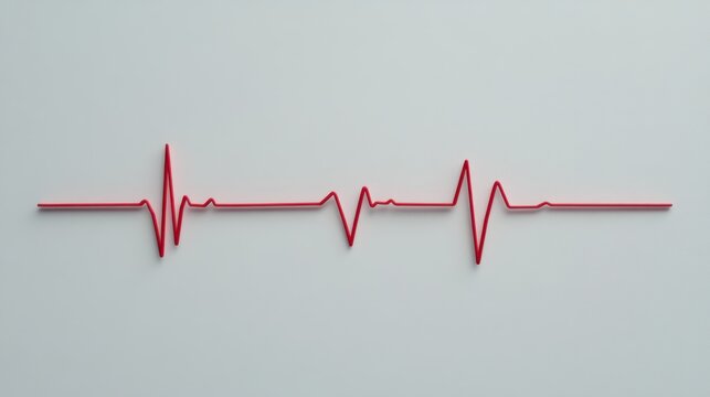 Red heartbeat graphic on light gray background - Powered by Adobe