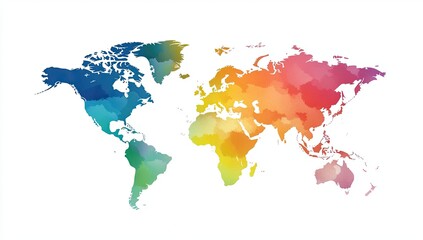 Obraz premium Colorful world map (1)