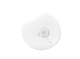 Serum with collagen and peptides drop. Skin care gel swatch with bubble isolated